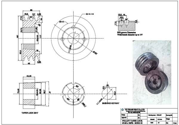 Gia công puly nhựa với chất lượng cực kì tốt và giá thành vô cùng rẻ